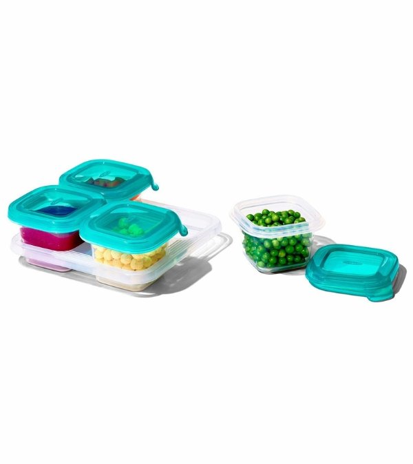 Silicone Freezer Storage Containers, 4 oz - Teal