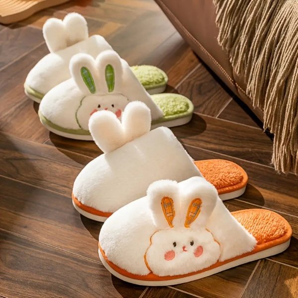 Women's Cute Rabbit Warm Home Slippers Furry Plush Bedroom Slippers Women's Footwear - Clothing, Shoes & Jewelry - Temu