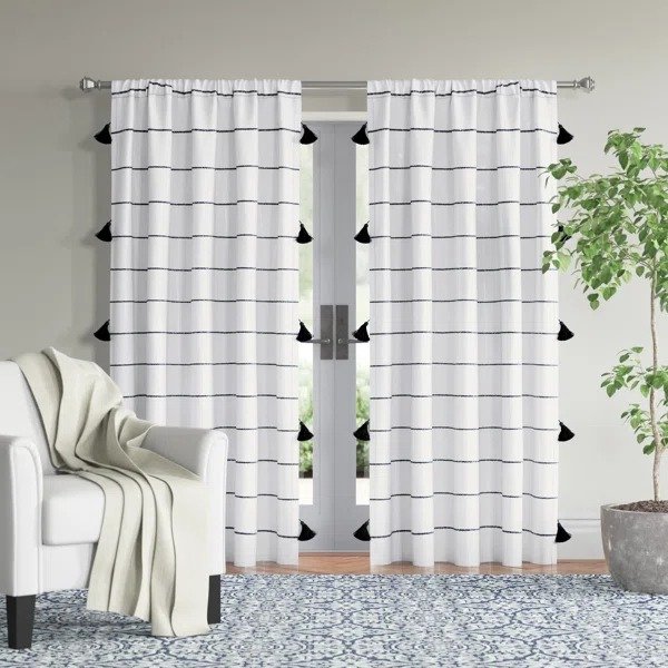 Ladd Polyester Blackout Curtain Pair (Set of 2)