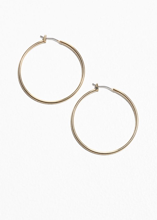Mid Size Hoop Earrings - Gold - Earrings - & Other Stories