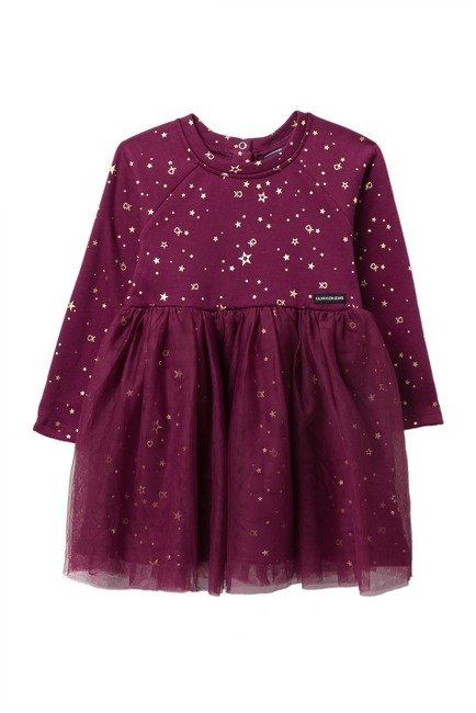 Star Print Dress (Little Girls)