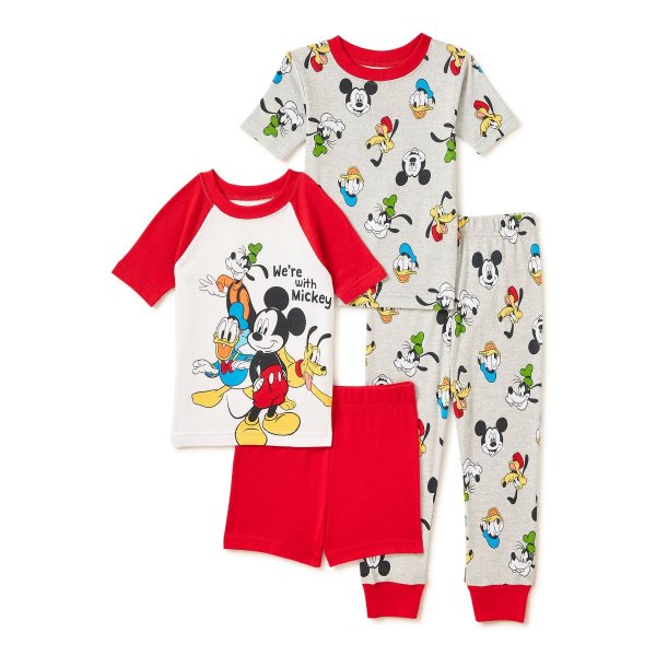 Walmart Disney Mickey Mouse Toddler Boys Snug Fit Cotton Short