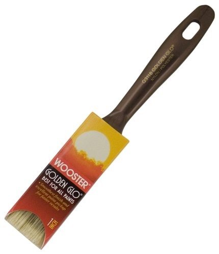 Wooster Brush Q3118-1 En Glo Q3118 Wall Brush, 8-3/4 in Oal, 1 in Width, Chiseled Nylon and Polyester Blend, 1-Inch, Gold