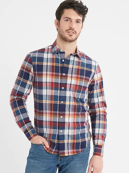 Slim-Fit Untucked Organic Cotton Shirt