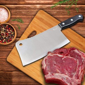 Orblue Meat Cleaver Stainless Steel Chef Butcher Knife