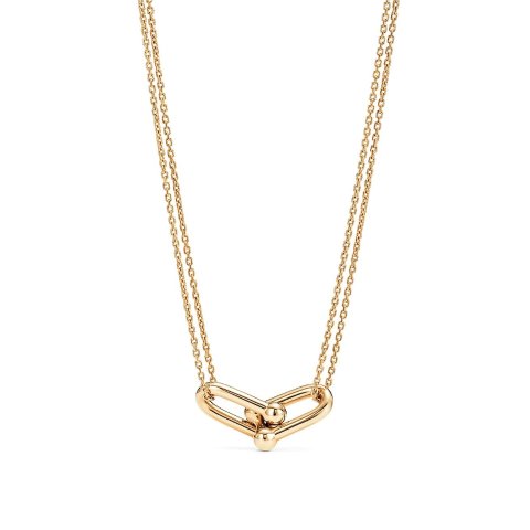 Tiffany HardWear double link pendant in 18k gold. | Tiffany & Co.