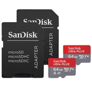 SanDisk Ultra Plus 64 GB microSD 2-pack
