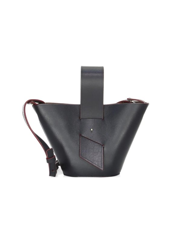 - Mini Amphora Leather Bucket Bag