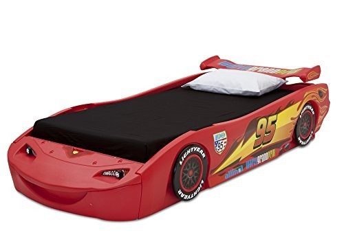 Cars Lightning Mcqueen Twin Bed with Lights, Disney/Pixar Cars
