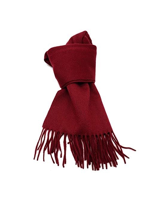 绛红色围巾