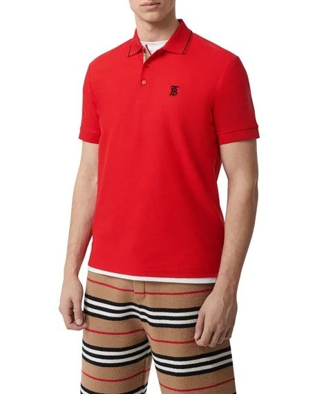 Men's Icon Stripe Placket Polo Shirt
