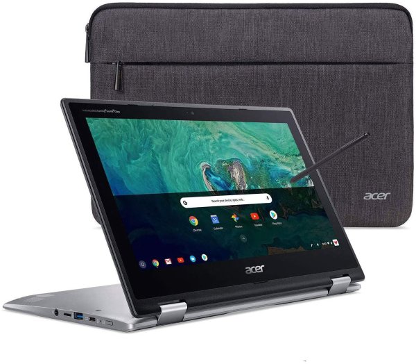 Chromebook Spin 11 HD Convertible Laptop (N3350 4GB 32GB) + Wacom Pen + Sleeve