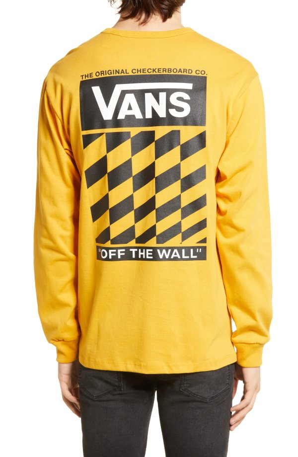 Off the Wall Classic Slanted Check Long Sleeve Graphic Tee