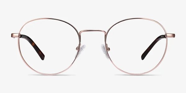 Memento - Round Rose Gold Frame Glasses | EyeBuyDirect