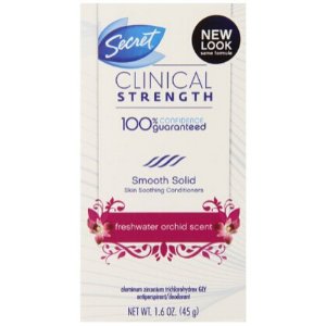  Clinical Strength Smooth Solid Women's Antiperspirant & Deodorant Fresh Water Orchid Scent 1.6 Ounce