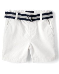 Baby And Toddler Boys Belted Woven Chino Shorts | The Children's Place - SIMPLYWHT
