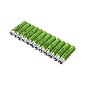 Dynex Rechargeable AAA Batteries (12-Pack) - Green/Silver