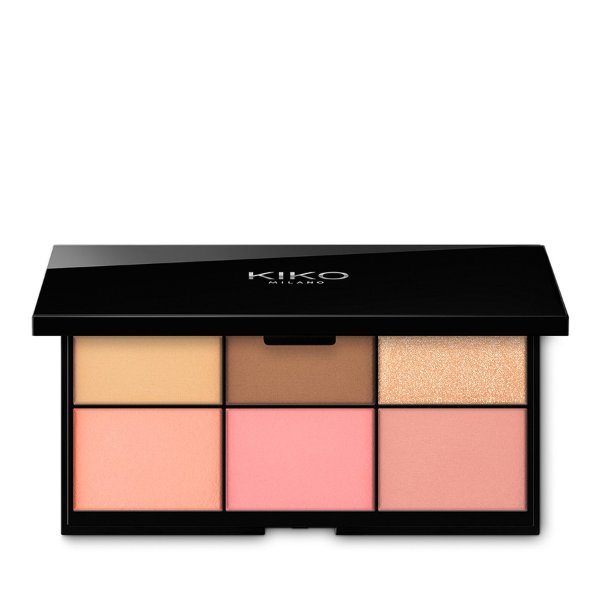 Face palette with 2 bronzers, 1 highlighter and 3 blushes - Smart Essential Face Palette - KIKO MILANO