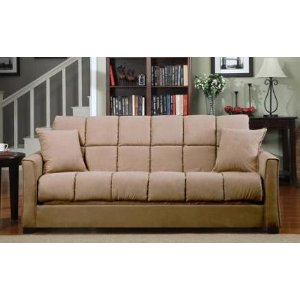 Baja Convert-a-Couch Sofa Sleeper Bed,Khaki @ Walmart