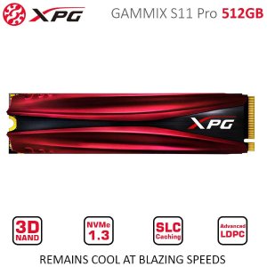 XPG GAMMIX 512GB S11 Pro 3D NAND PCIe3.0 M.2 2280 固态硬盘