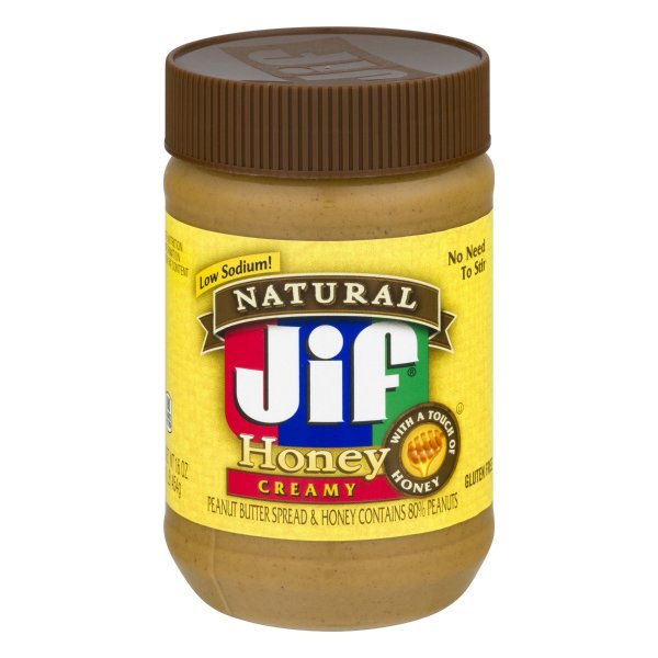 (3 Pack) Jif Natural Peanut Butter Honey Spread, 16-Ounce