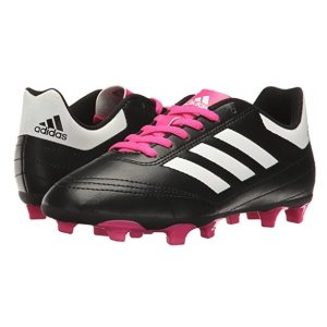 史低价：adidas 足球童鞋 黑粉配色