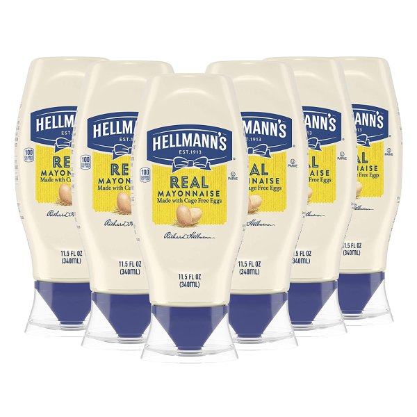 Squeeze Real Mayonnaise 11.5 oz, Pack of 6