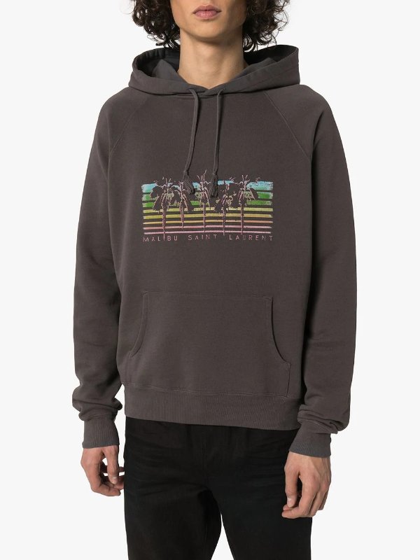 Palm tree-print hoodie
