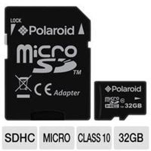 Polaroid 32 GB CL10 micro SDHC Flash Memory Cards for Tablet PCs and Smartphones