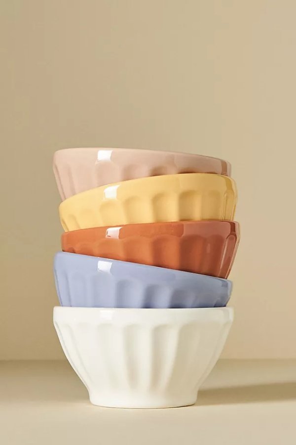 Shiny Latte Cereal Bowls, Set of 4