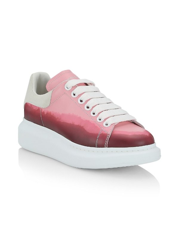 Oversized Dip-Dye Leather Sneakers