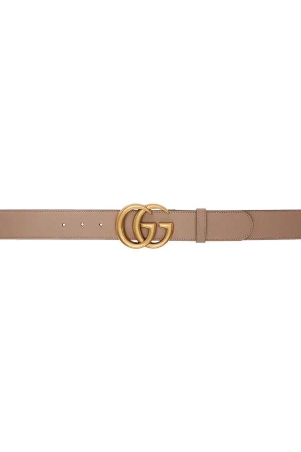 Pink Leather GG Belt