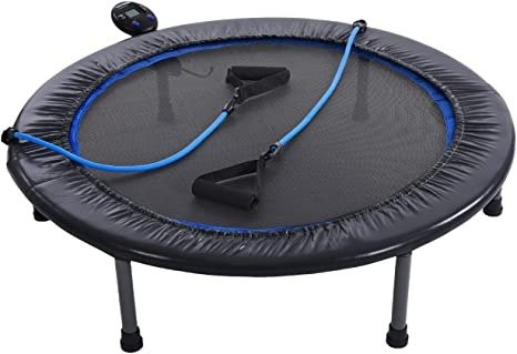 38-Inch InTone Plus Rebounder - Smart Workout App, No Subscription Required - Upper Body Resistance Tubes - Multi-Function Fitness Monitor