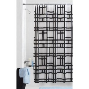 Mainstays Elements Geometric PEVA Shower Curtain
