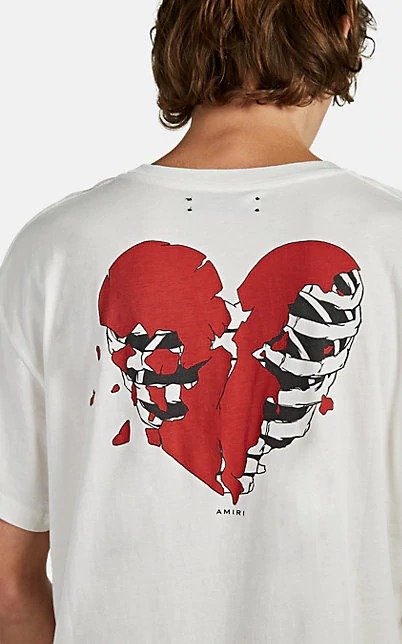 "Lovers" Skeleton-Heart Cotton T-Shirt "Lovers" Skeleton-Heart Cotton T-Shirt