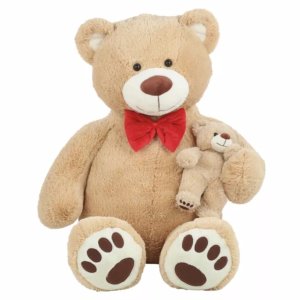 59 in. Giant Brown Bear with Baby