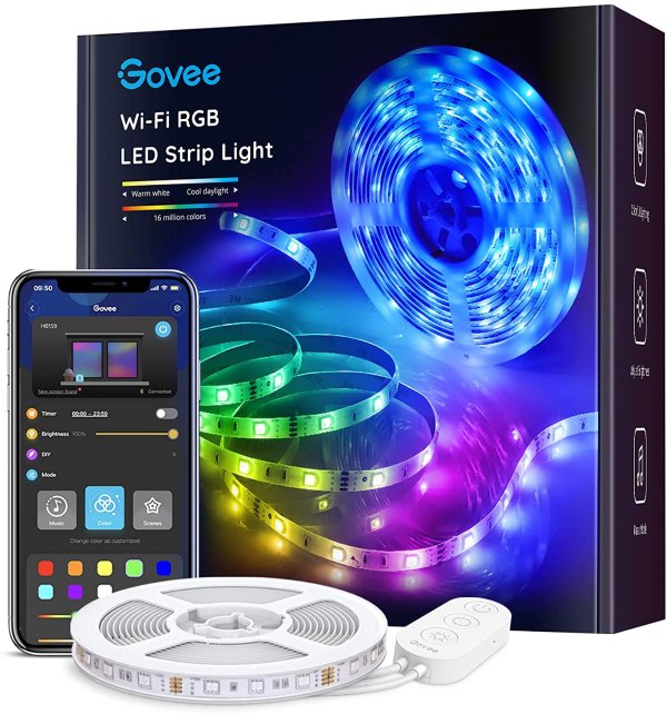 Govee 16.4ft Wi-Fi 智能LED灯带 可App控制
