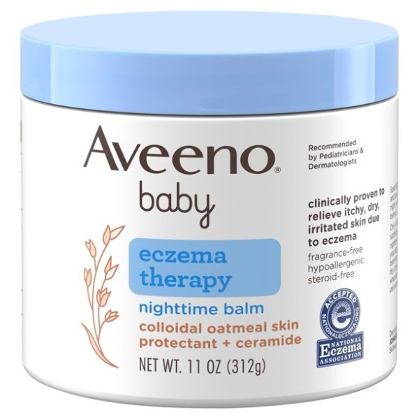 Aveeno Baby Eczema Therapy Nighttime Balm, Colloidal Oatmeal, 11 oz