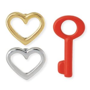 MARC by Marc Jacobs Key To My Heart 3-Piece Earring Set @ Neiman Marcus