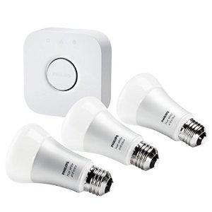 Philips Hue White and Color Ambiance Starter Kit, 3 A19 bulbs and a Bridge (Old Model, 2nd Generation), Works with Amazon Alexa