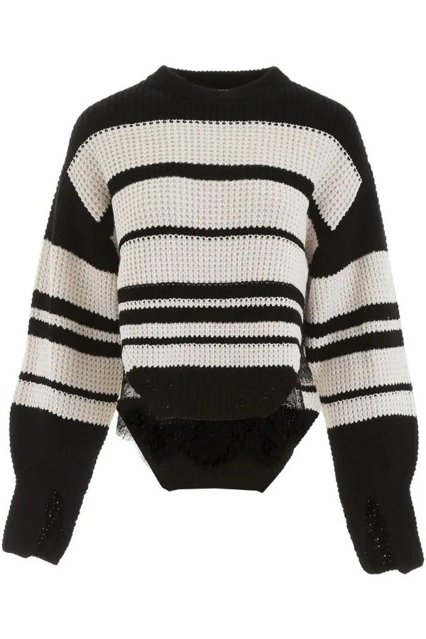STRIPED PULL WITH LACE