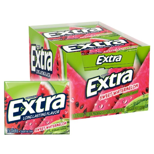Gum Sweet Watermelon Sugarfree Chewing Gum, 150pks