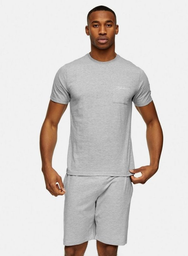 SIGNATURE Grey Script Loungewear T-Shirt