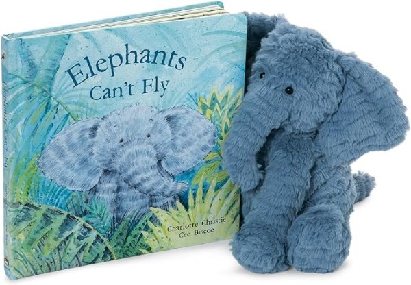 Elephants Can't Fly Book and Fuddlewuddle Elephant