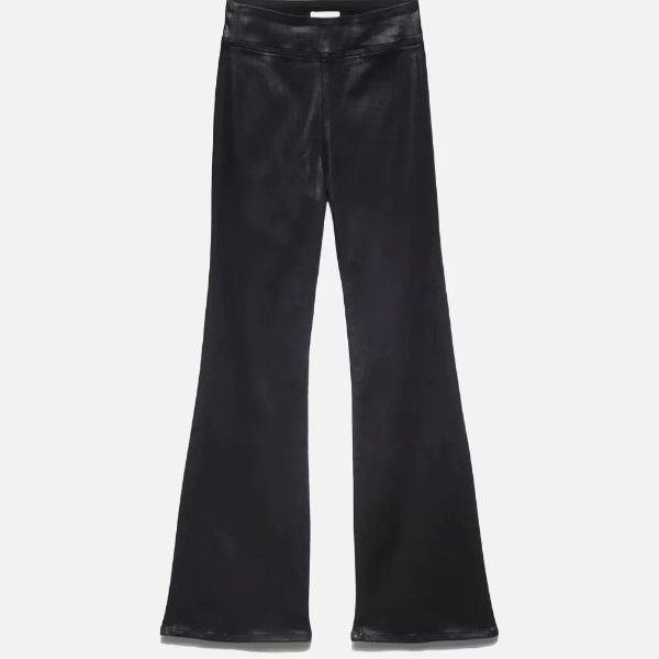 Le Pixie Jetset Flare in Noir Coated