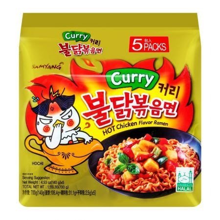 Curry Hot Chicken Flavor Ramen 4.94oz(140g) 5 Packs