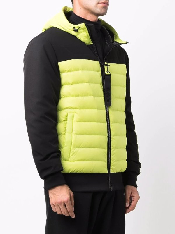 down-filled padded hooded jacket