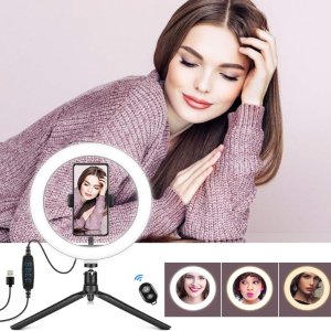 Crenova 10” LED Ring Light for Selfie Live Streaming/Makeup/YouTube Videos