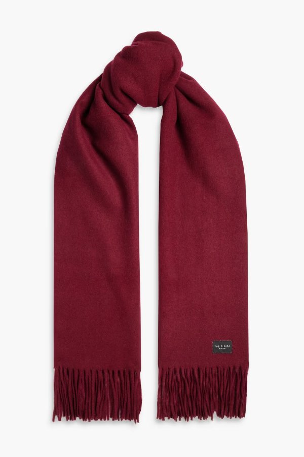 Addison fringed wool scarf