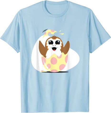 Star Wars Porg Cartoon Hatching from Easter Egg T-Shirt